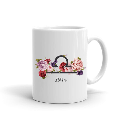 Zodiac Flowers Mug | LIBRA