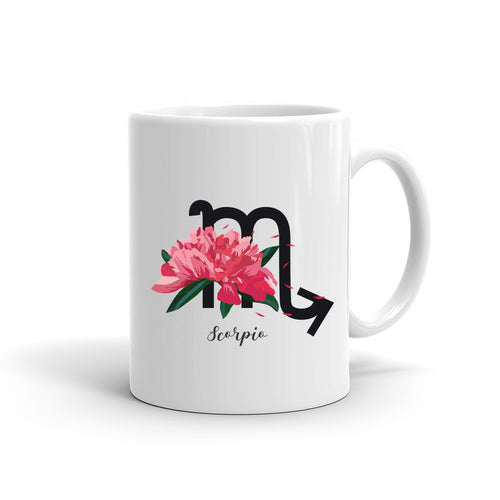 Zodiac Flowers Mug | SCORPIO