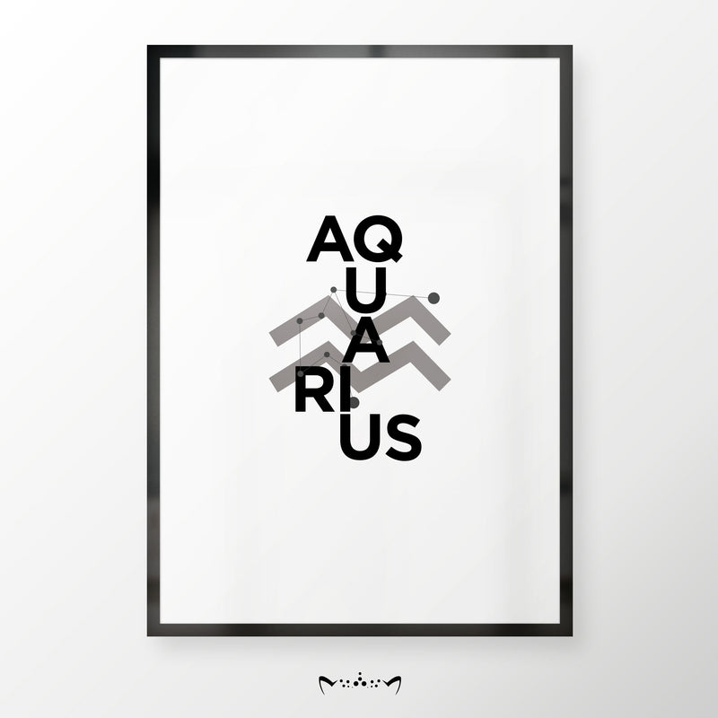 ZODIAC B&W Collages | Aquarius